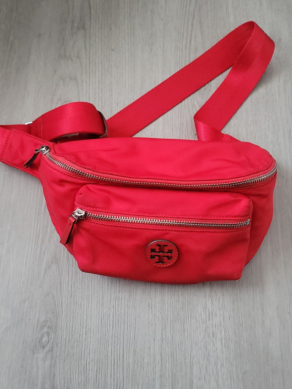 Tory Burch Red Nylon Belt Bag